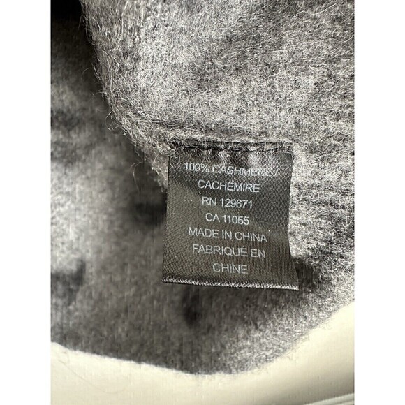 Skull Cashmere Sweater Womens Possible Size Small Long Sleeve Grey Goth Grunge - Picture 5 of 6